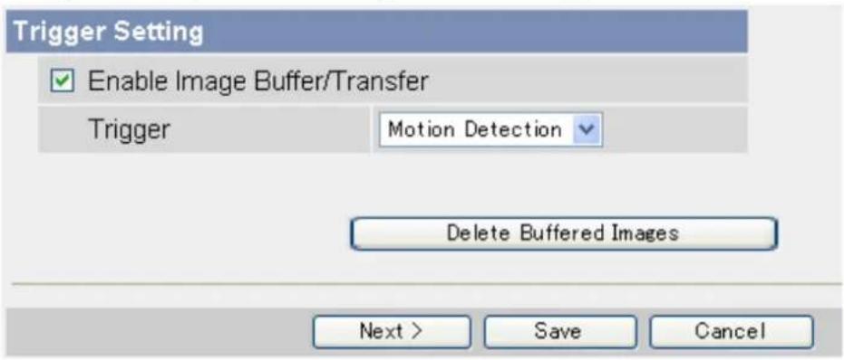 PANASONIC BL-C131A - Configuring a Sensor or Motion Detection Trigger - 1