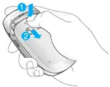 OKI C3300 - Remove the battery cover - 1