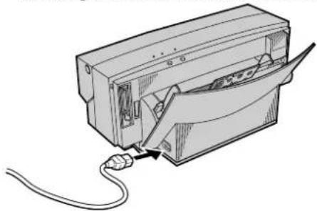 OKI DP-5000 - Connecting the printer to a power supply - 1