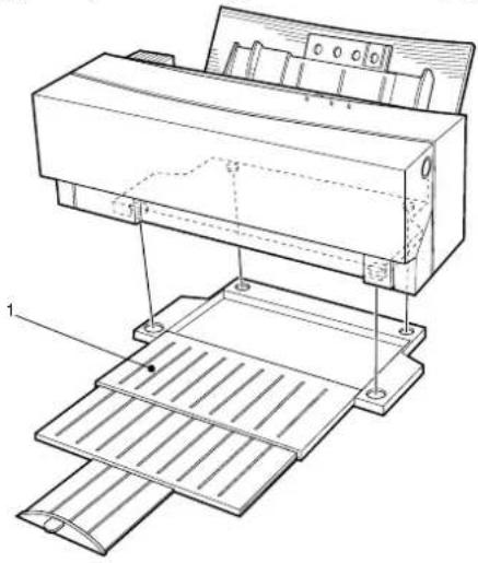 OKI DP-5000 - Installing output paper tray - 1