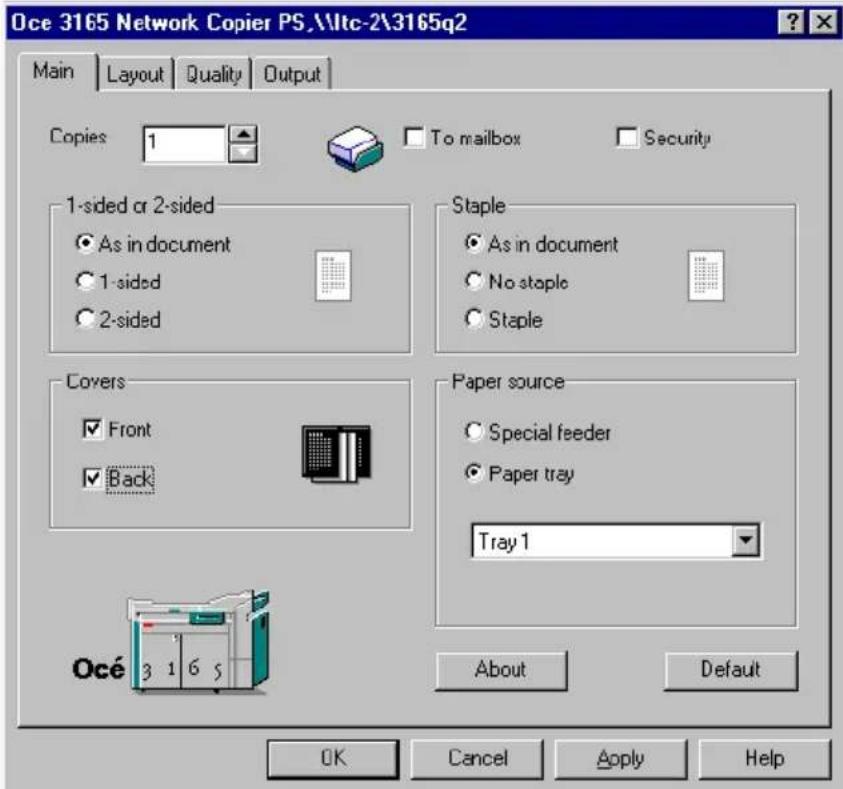 Océ 3165 - ▼ Printing a document with covers - 1