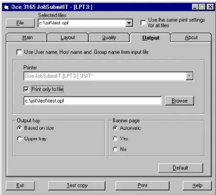 Océ 3165 - ▼ Saving the print file for printing at a later time - 1