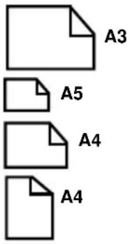 Océ 3165 - Copying standard original sizes - 2