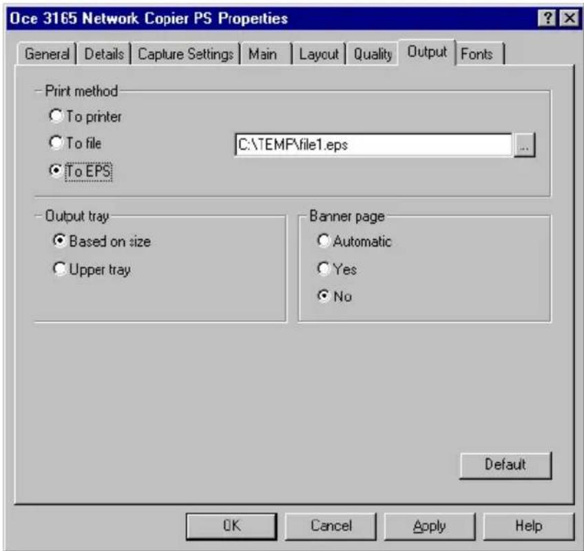 Océ 3165 - ▼ Creating a Encapsulated PostScript file from a document - 3