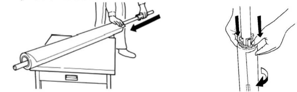 Mutoh Falcon Outdoor 62 - Step 5: Load the media over the scroller - 1