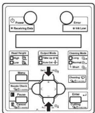 Mutoh VJ-1638W - Menu setup procedure - 2