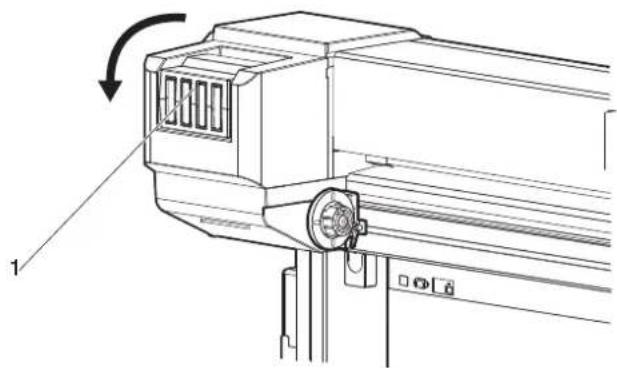 Mutoh VJ-1638W - When inserting Ink cartridges horizontally - 3