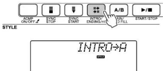 YAMAHA PSR-E403 - Press the [INTRO/ENDING/rit.] button. - 1
