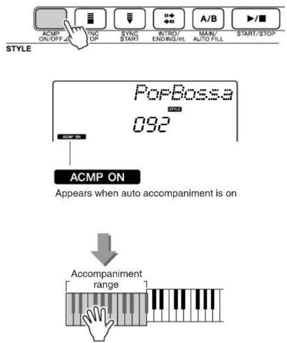 YAMAHA PSR-E403 - Play a Style with Chords but No Rhythm (Stop Accompaniment) - 1