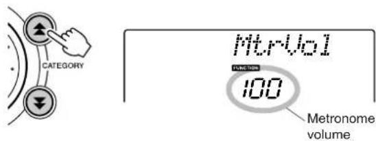 YAMAHA PSR-E403 - Adjusting the Metronome Volume - 2