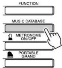 YAMAHA PSR-E403 - Press the [MUSIC DATABASE] button. - 1