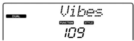 YAMAHA PSR-E403 - Select the desired dual voice. Watch the displayed dual voice and - 2