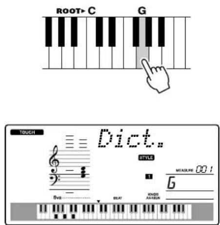 YAMAHA PSR-E403 - Looking Up Chords Using the Chord Dictionary - 2