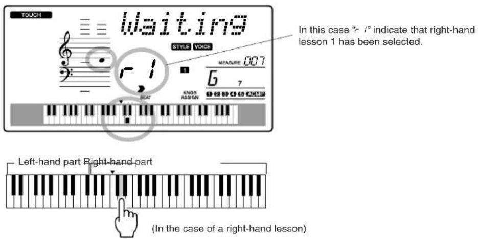 YAMAHA PSR-E403 - Start Lesson 1. Press the LESSON - 4