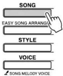 YAMAHA PSR-E403 - Press the [SONG] button. The song number and name will - 1