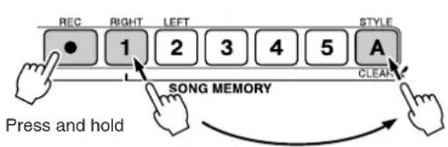 YAMAHA PSR-E403 - ◆Record a Melody Track and the Accompaniment Track Together - 1