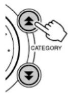 YAMAHA PSR-E403 - Use the CATEGORY [A and [ ] buttons to select the Harmony Volume item. - 1