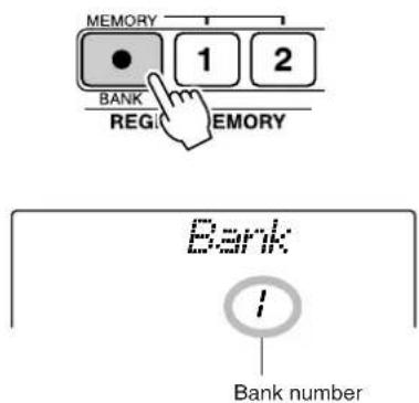 YAMAHA PSR-E403 - Saving to the Registration Memory - 1
