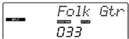 YAMAHA PSR-E403 - Select the desired split voice. - 2