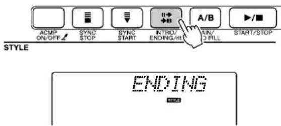 YAMAHA PSR-E403 - Press the [INTRO/ENDING/rit.] button. - 1