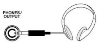 YAMAHA PSR-E403 - Connecting Headphones (PHONES/OUTPUT Jack) - 1