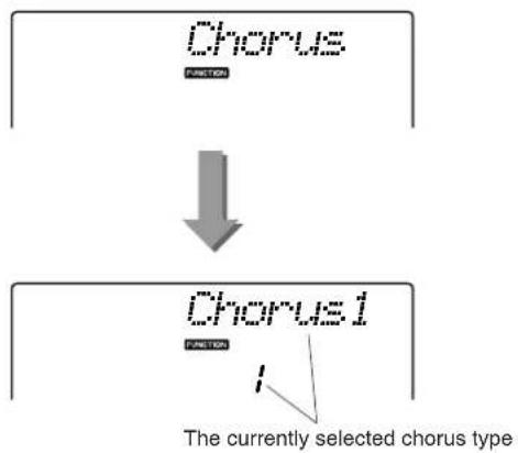 YAMAHA PSR-E403 - Use the CATEGORY [4] and [ ] buttons to select the Chorus Type item. - 2