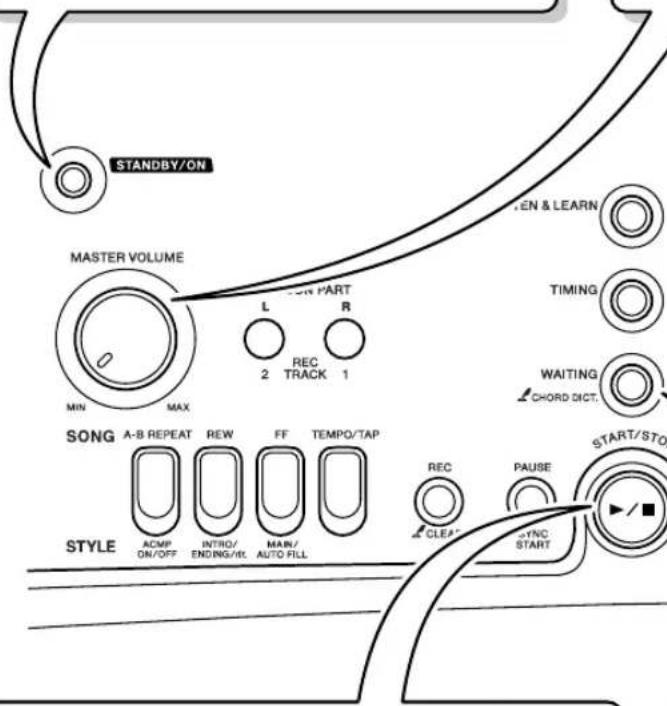 YAMAHA PSR-E313 - Encendido - 2