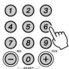 1 2 3 4 5 6 7 8 9 - NO YES + RESET