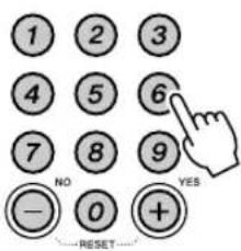 1 2 3 4 5 6 7 8 9 - 0 + NO YES RESET