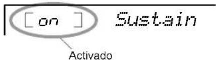 [on] Sustain Activado