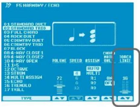 YAMAHA PSR-9000 - Touch Limit for Harmony/Echo - 1
