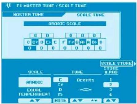 YAMAHA PSR-9000 - Using Multi Pads to Change Scale Tuning - 2