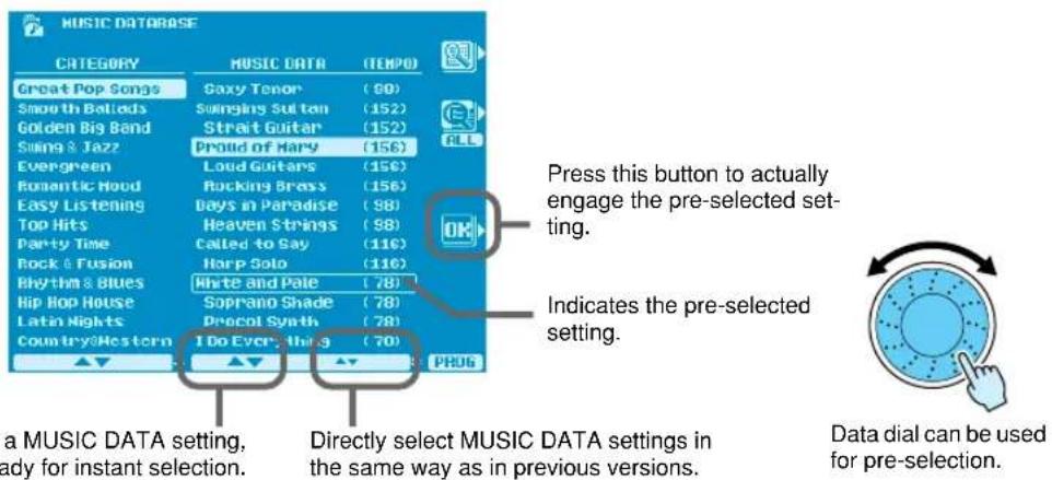 YAMAHA PSR-9000 - Improved Music Database Display. - 1