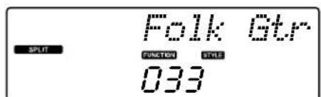 YAMAHA PSR-E413 - Select the desired split voice. Watch the displayed split voice and - 2