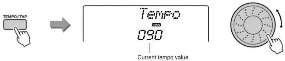 YAMAHA PSR-E413 - Change the Song Tempo - 1