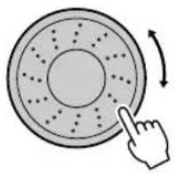 YAMAHA PSR-E413 - Use the dial to select "2 Thru". - 1