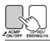 YAMAHA PSR-E413 - Press the [ACMP ON/OFF] button to turn auto accompaniment on. - 1
