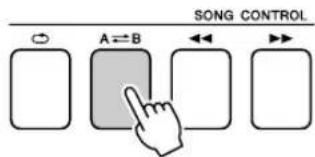 YAMAHA PSR-E413 - Play the song (page 39) and press the [A⇌B] (A-B REPEAT) button at the beginning of the section you want to repeat (the “A” point). - 1
