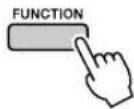 YAMAHA PSR-E413 - Press the [FUNCTION] button. - 1