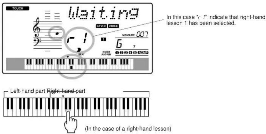 YAMAHA PSR-E413 - Start Lesson 1. Press the LESSON - 3