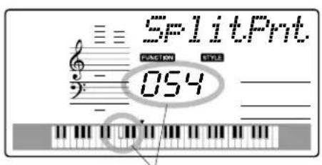 YAMAHA PSR-E413 - Setting the Split Point - 2