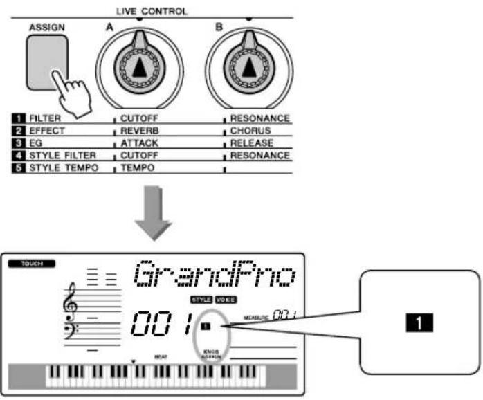 YAMAHA PSR-E413 - Assigning Effects to the Knobs - 1