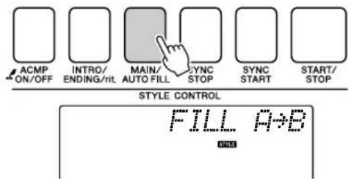 YAMAHA PSR-E413 - Press the [MAIN/AUTO FILL] button. - 1