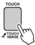 YAMAHA PSR-E413 - Press the [TOUCH] button to turn touch response on. - 1