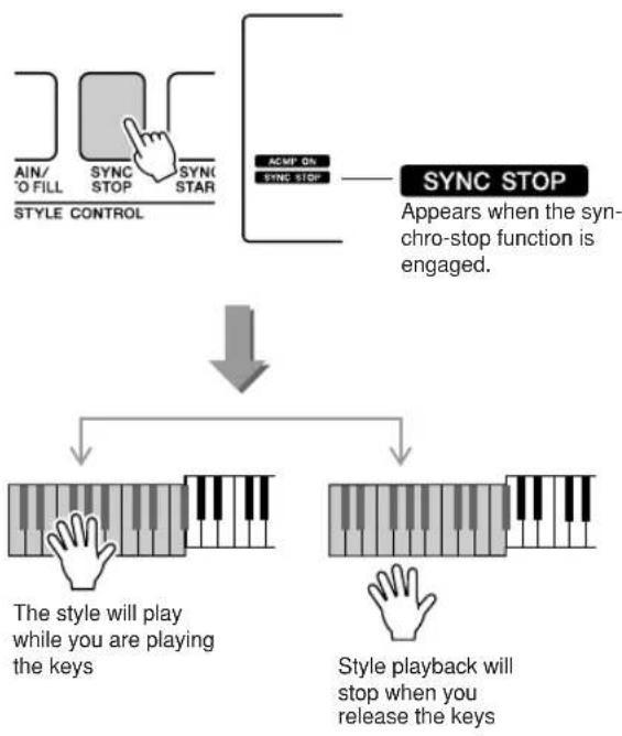 YAMAHA PSR-E413 - ● Synchro Stop - 1