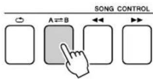 YAMAHA PSR-E413 - Press the [A⇌B] (A-B REPEAT) button a second time at the end of the section you want to repeat (the "B" point). - 1
