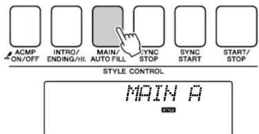 YAMAHA PSR-E413 - Press the [MAIN/AUTO FILL] button. - 1