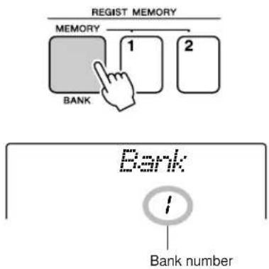 YAMAHA PSR-E413 - Saving to the Registration Memory - 1