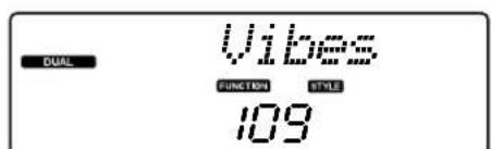 YAMAHA PSR-E413 - Select the desired dual voice. Watch the displayed dual voice and - 2