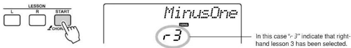 YAMAHA PSR-E413 - Start Lesson 3. Each time the I ES - 1